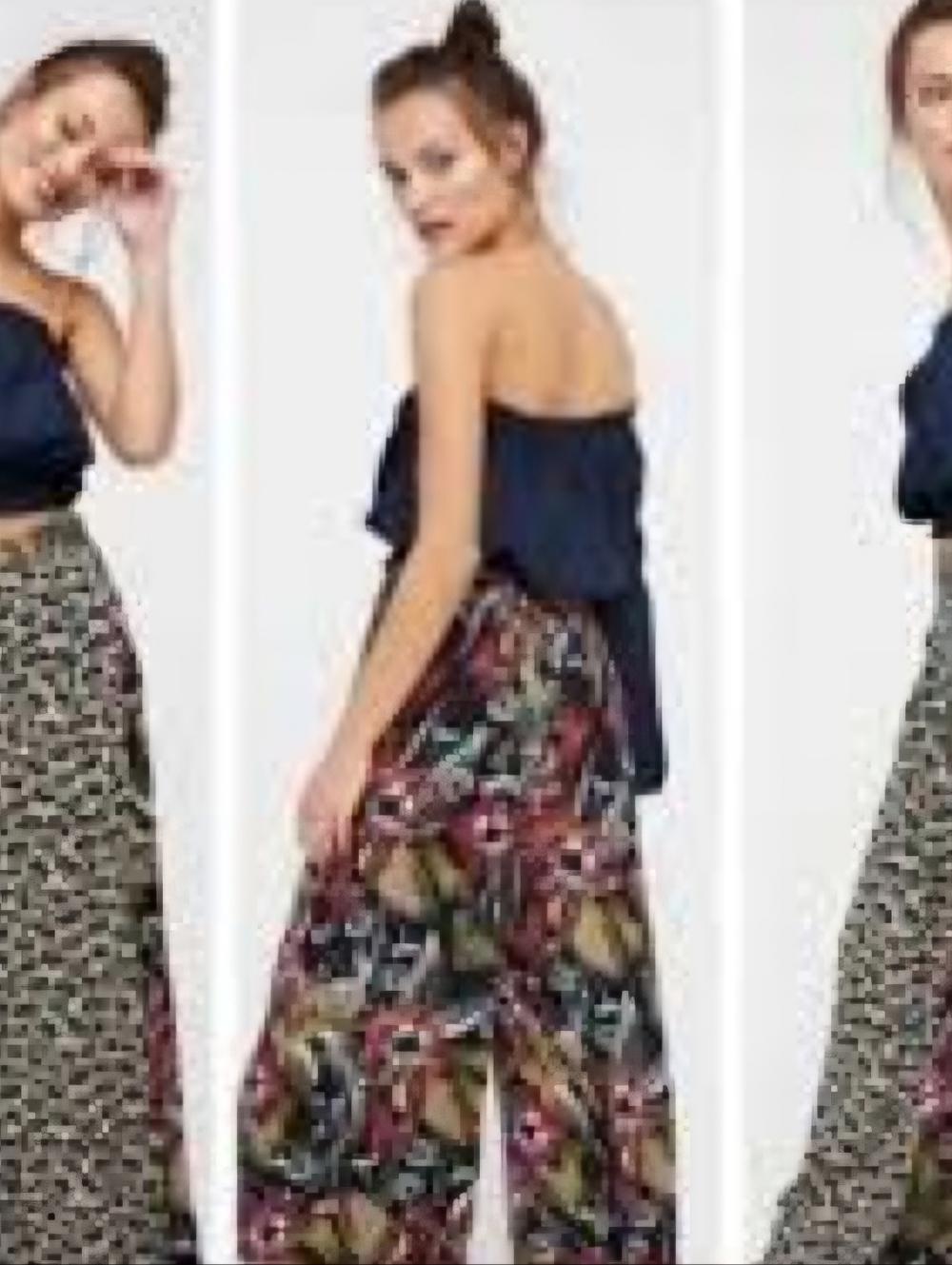 Free People"In the mix" Wide Leg Pants, cheetah floral Sz M - Picture 6 of 6